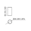 Plafon Kia Fixo 1xAr70 Ø76X190Mm Bt Usina