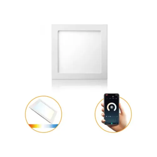 Painel Embutir Smart Quadrado CCT Dimerizavel 18W 3000K A 6000K Gaya
