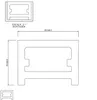 Perfil Embutir Recuado (25 X 16mm) LA-853 Pequeno Fundo 3,0m Branco Led Art