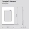 Placa 3 Postos 4X2 Branco Pial Plus + Legrand