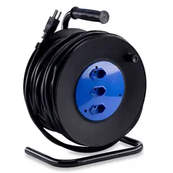 Extensao 3 Tomadas Carretel 20A 30m Force Line*