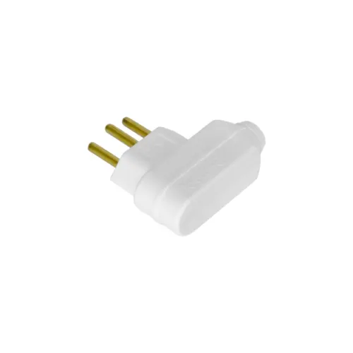 Plugue Macho 2P+T 10A 90° Branco Pial Legrand