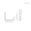 Kit De Uniao L Teto-Parede Para Perfis Archi 16mm STH21978 Stella