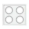Spot Hub Micro Borda Recuado Retangular Duplo 2x AR70 Branco Aluminio Luminatti