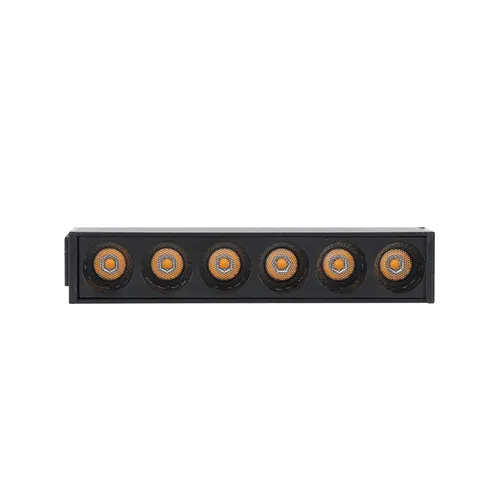 Luminaria LED Mag 6 Focos 2700K 6W 48V 12x4,3x2,2cm Aluminio Preto Gaya