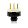 Pino Polarizado De Porcelana 30A 3 Polos Preto Foxlux