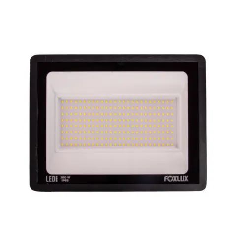Refletor Led 200W 6500K IP65 Bivolt Preto Foxlux