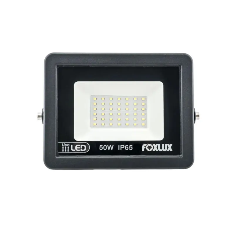 Refletor Led 50W 6500K IP65 Preto Bivolt Foxlux