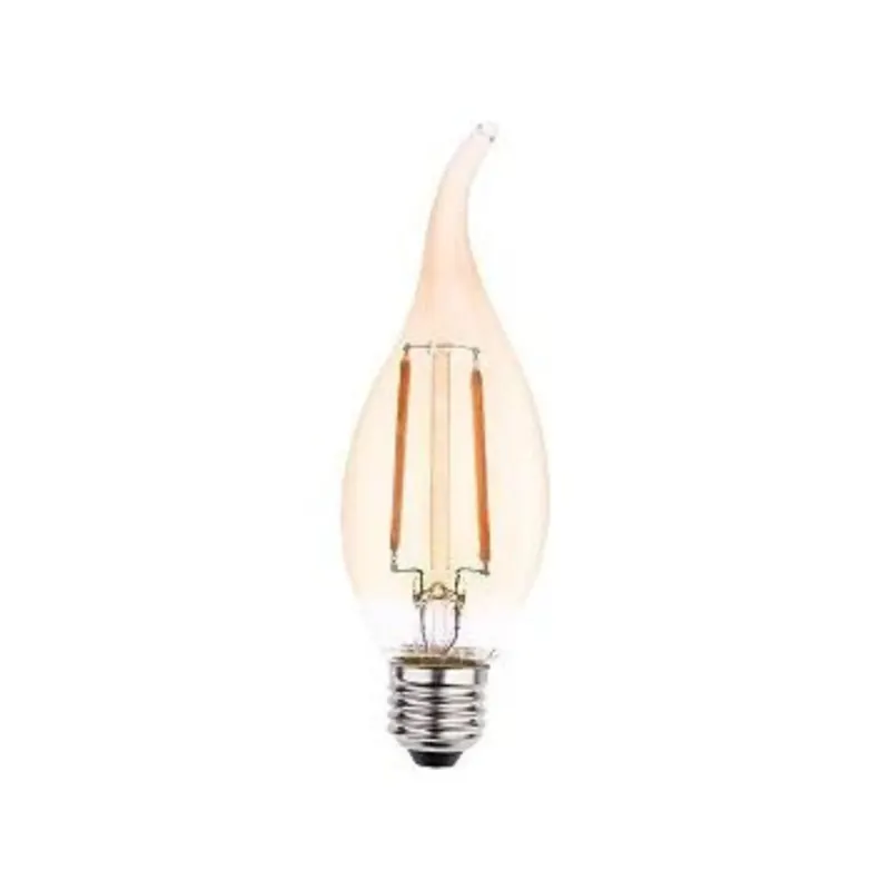 Lampada Led Filamento Vela Chama Ambar BA035 2W E27 Bivolt Foxlux
