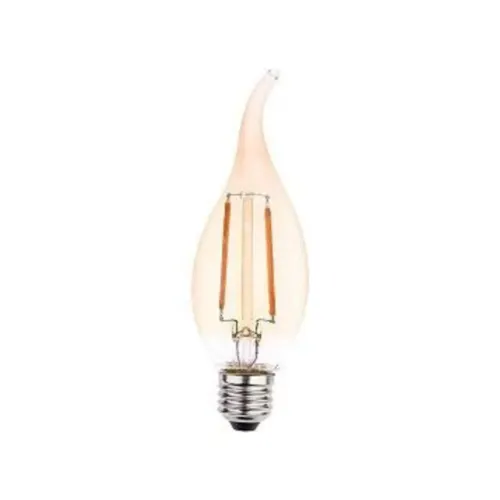 Lampada Led Filamento Vela Chama Ambar BA035 2W E27 Bivolt Foxlux