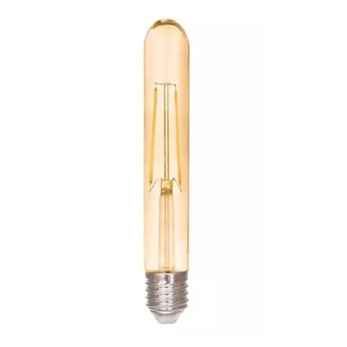 Lampada Led Filamento Tubo Ambar T32 4W E27 Bivolt Foxlux
