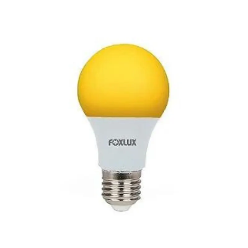Lampada Led Bulbo 7W Amarela E27 Bivolt Foxlux