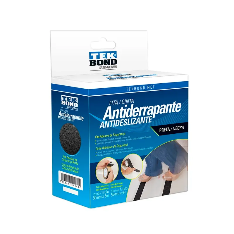 Fita Antiderrapante 50mmX5m Preto Tekbond