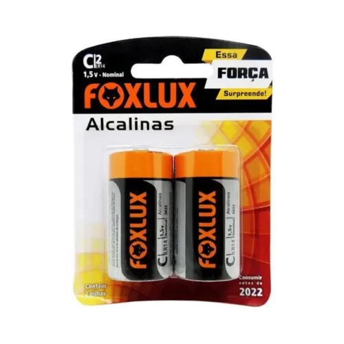 Pilha Alcalina Media C R14 Foxlux