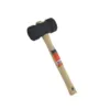 Martelo de Borracha Preto 80mm Com Cabo de Madeira Famastil