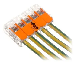 Conector Emenda 5 Polos 4mm 221 Wago