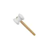 Martelo de Borracha Branco 40mm Com Cabo de Madeira Famastil