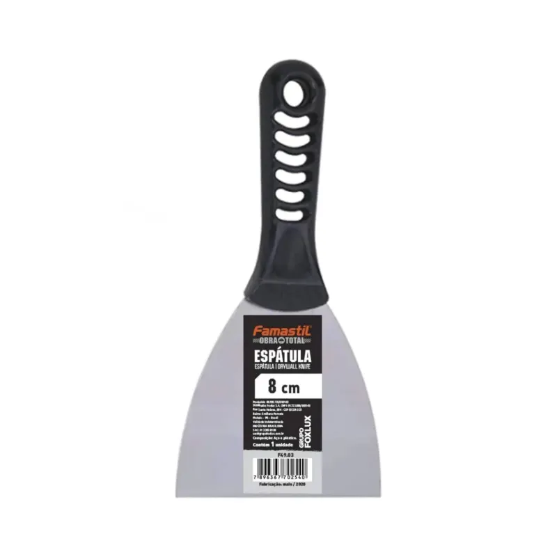 Espatula 8Cm Aco Cabo Plastico Famastil