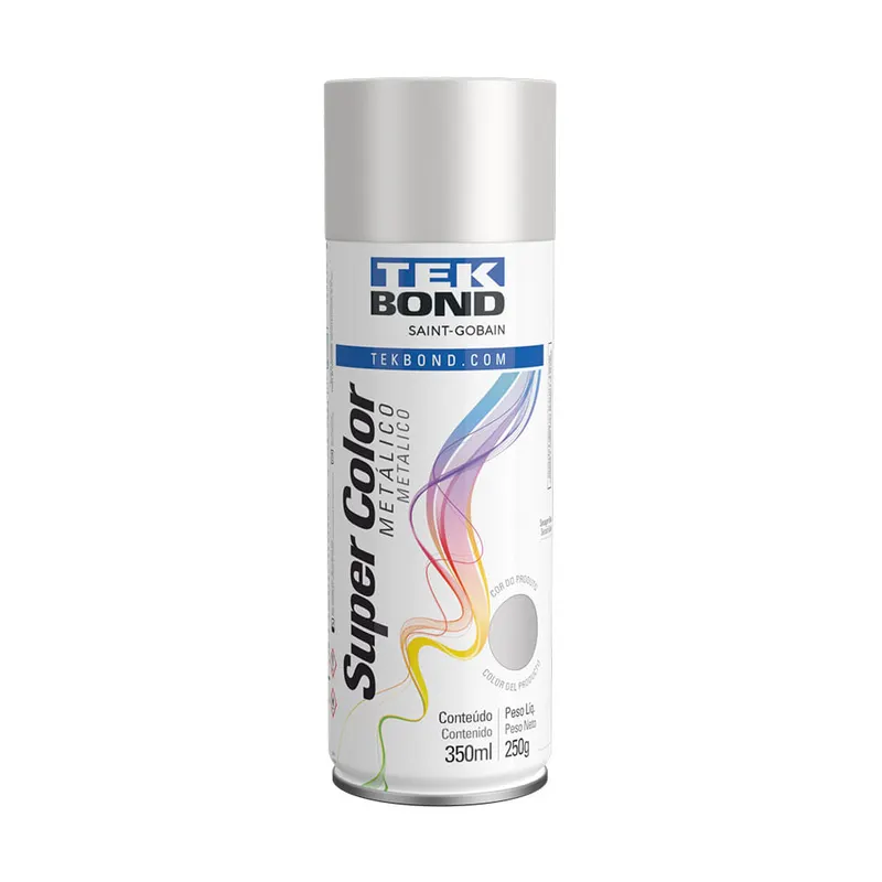 Tinta Aerossol Prata Metalico 350ML / 250G Tekbond