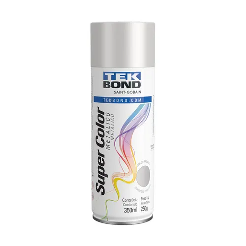 Tinta Aerossol Prata Metalico 350ML / 250G Tekbond