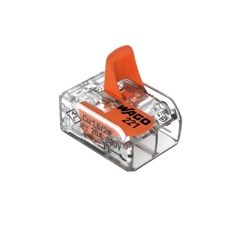 Conector Emenda 2 polos 4mm 221 Wago