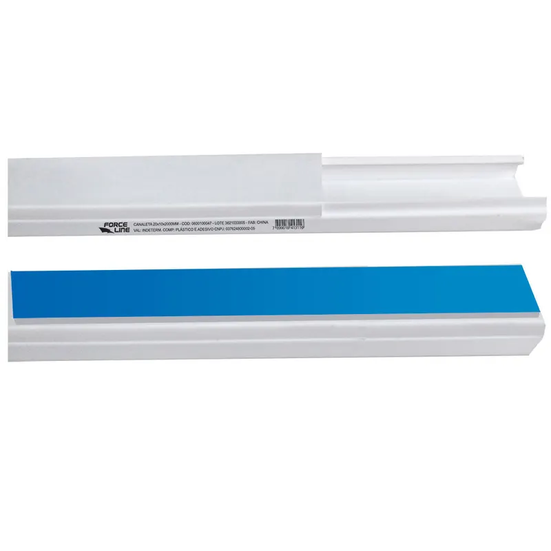 Canaleta Plastica 20X10X0,6MM 2M Com Adesivo Force line
