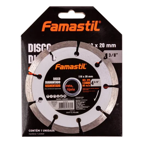 Disco Diamantado Segmentado 4 3/8 110X20MM Famastil