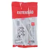 Extensao 3 Tomadas Slim Tripolar Branco 10m Force line*