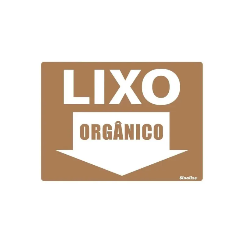 Placa Sinalizacao Poliestireno 15X20Cm Lixo Organico Sinalize