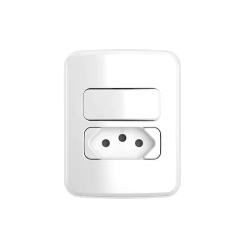 Sistema X Interruptor Paralelo + Tomada 10A Compose Branco Weg