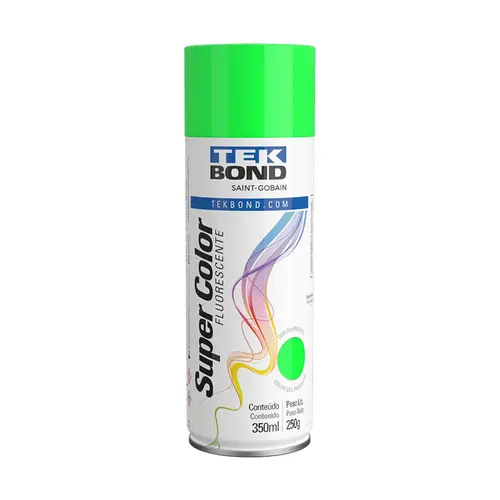Tinta Aerossol Verde Fluorescente 350 ML / 250G Tekbond