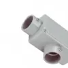 Condulete Aluminio Cinza ( T ) 2.1/2" Tampa Cega Vedada PVC BSP Wetzel