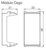 Kit 2 Modulos Cego Branco