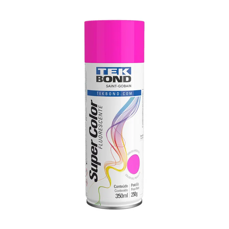 Tinta Aerossol Rosa Fluorescente 350ML / 250G Tekbond