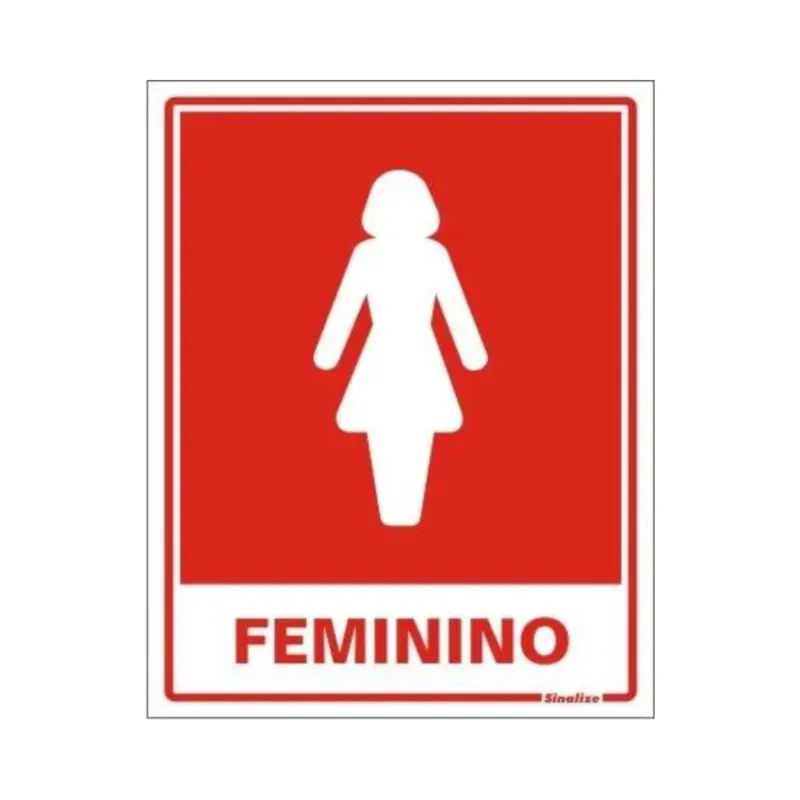 Placa Sinalizacao Poliestireno 15X20Cm -Sanitario Feminino Sinalize