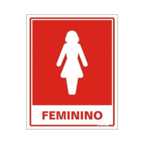 Placa Sinalizacao Poliestireno 15X20Cm -Sanitario Feminino Sinalize