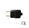 Plug Macho 2P 10A 250V Preto Ilumi