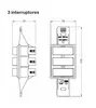 3 Interruptor Simples 10A/250V Padrao Preto Weg