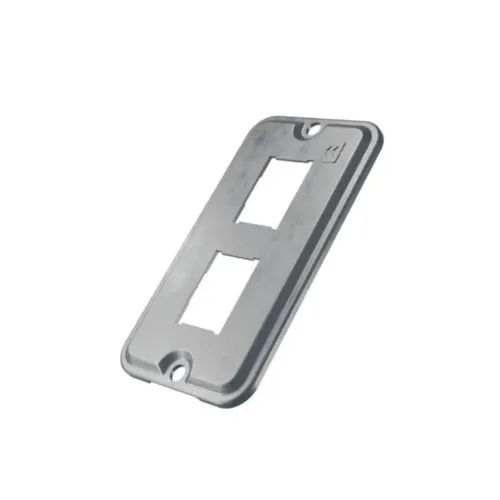 Tampa Condulete Aluminio 1" P/ 2 RJ s/Moldura s/Pintura Wetzel