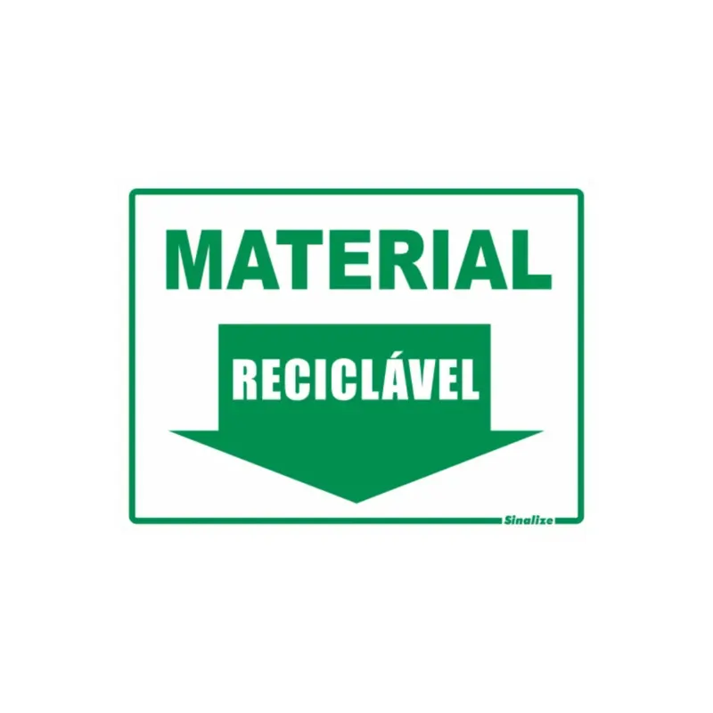Placa Sinalizacao Poliestireno 15X20Cm Material Reciclavel Sinalize