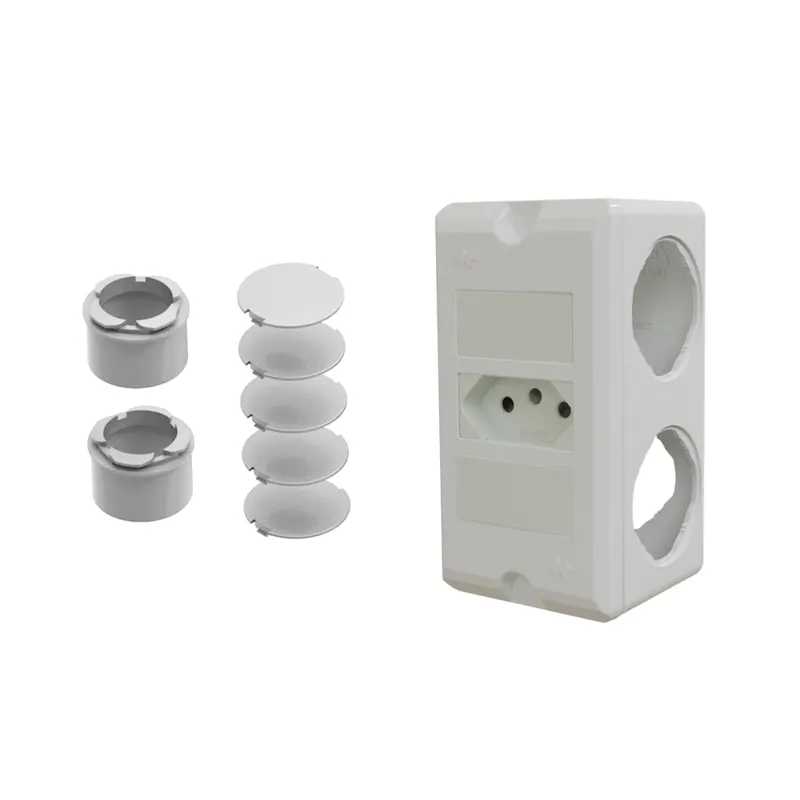 Conjunto Condulete PVC 3/4" c/1 Tomada 10A Branco Wetzel