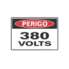 Placa Sinalizacao Poliestireno 15X20Cm Perigo 380 Volts Sinalize