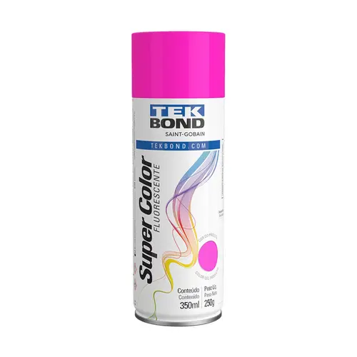 Tinta Aerossol Rosa Fluorescente 350ML / 250G Tekbond