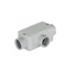 Condulete Aluminio Cinza ( X ) 1.1/2" Tampa Cega Vedada PVC BSP Wetzel