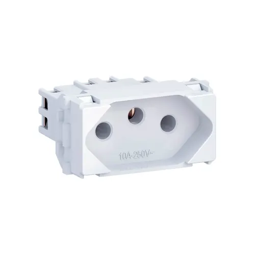 Modulo Tomada 2P+T 10A 250V Branco Wetzel