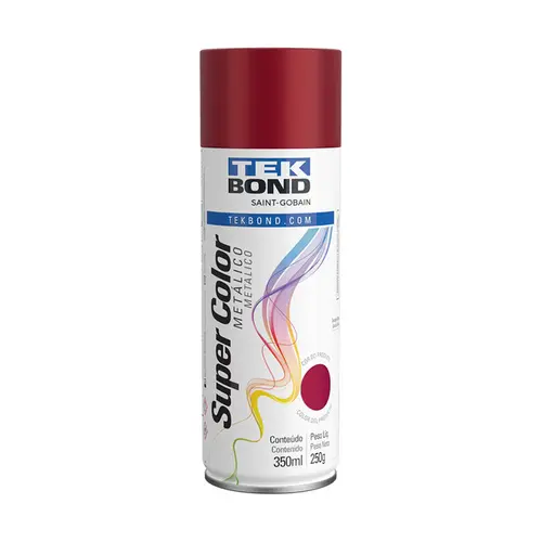 Tinta Aerossol Vermelho Metalico 350ML / 250G Tekbond
