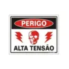 Placa Sinalizacao Poliestireno 15X20Cm Perigo Alta Tensao Sinalize