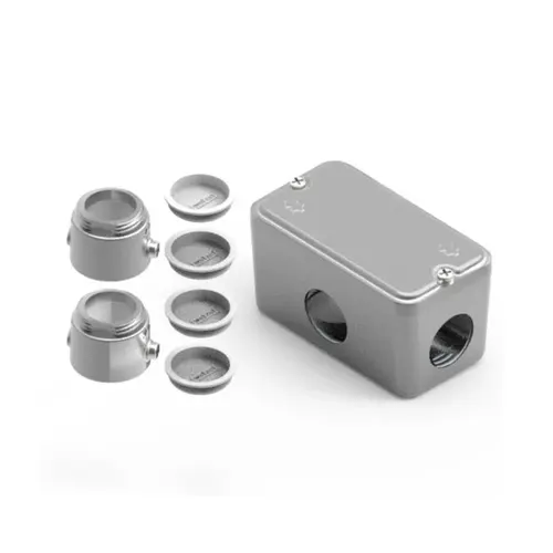 Kit Condulete Aluminio Prata ( X ) 3/4" C/Tampa Cega Wetzel