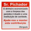 Placa Em Poliestireno 45X45Cm - Sr. Pichador Sinalize
