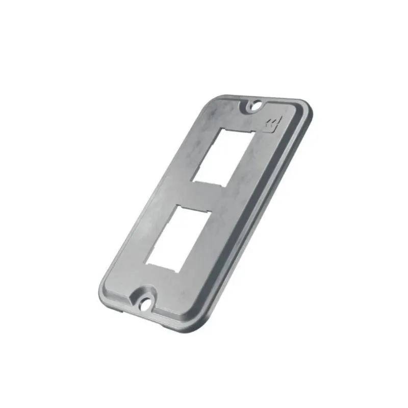 Tampa Condulete Aluminio 1/2" 3/4" P/ 2 RJ s/Moldura s/Pintura Wetzel